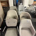 6x Eetkamerstoelen, beige